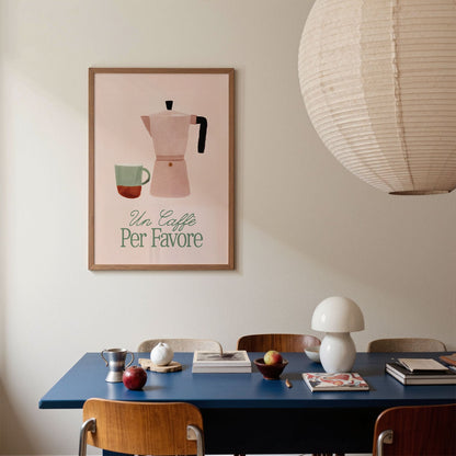 Un Caffe Per Favore Italian Coffee Print - Alfresco Prints