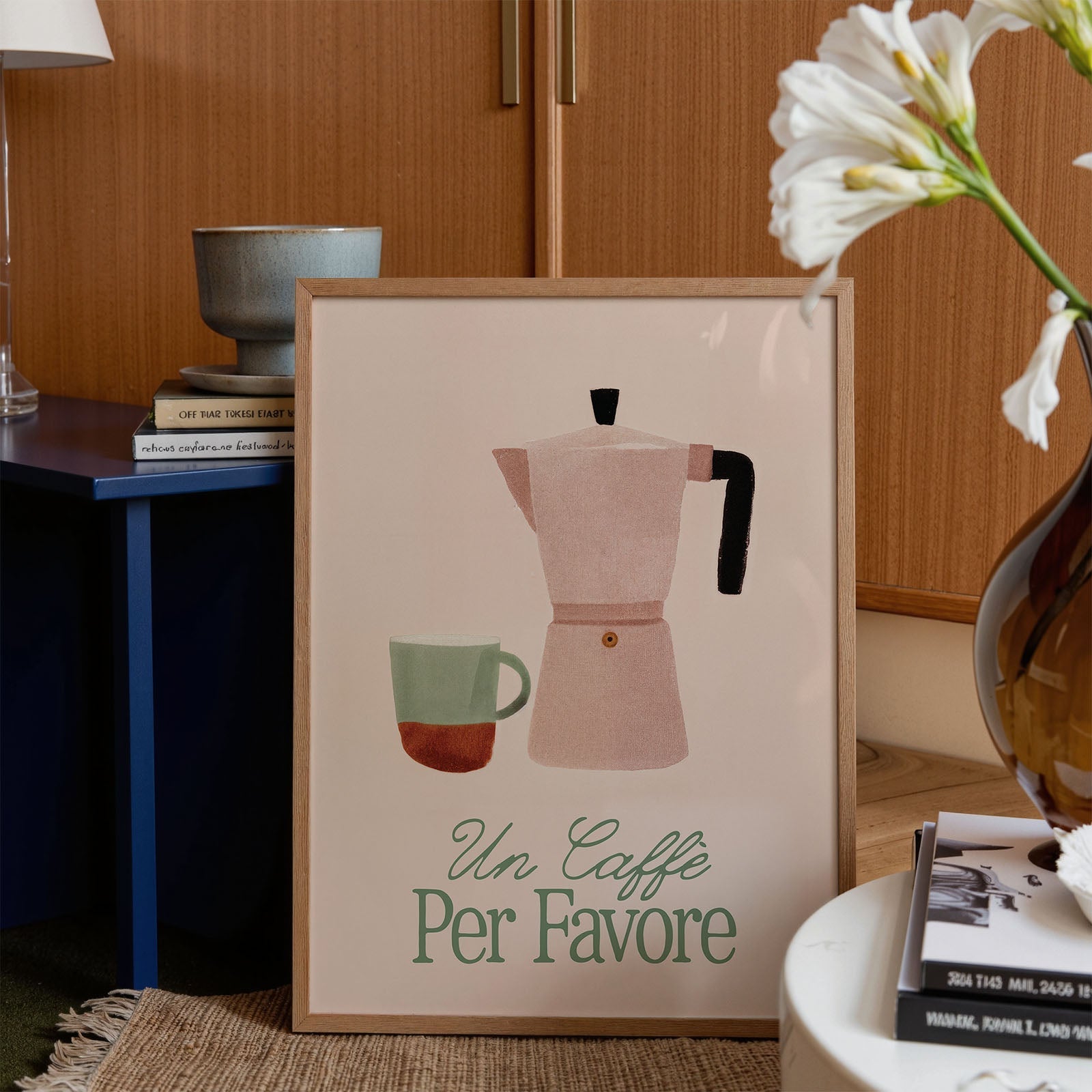 Un Caffe Per Favore Italian Coffee Print - Alfresco Prints