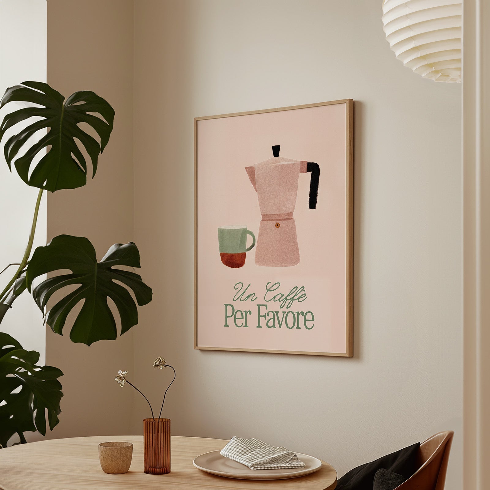 Un Caffe Per Favore Italian Coffee Print - Alfresco Prints