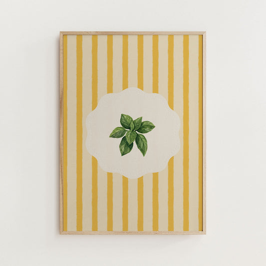 Vintage Basil Kitchen Ingredients Print - Alfresco Prints