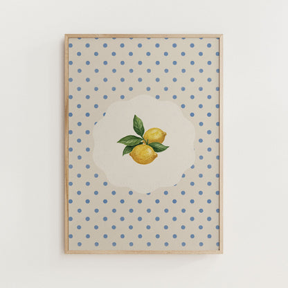 Vintage Lemons Kitchen Print Food Poster - Alfresco Prints