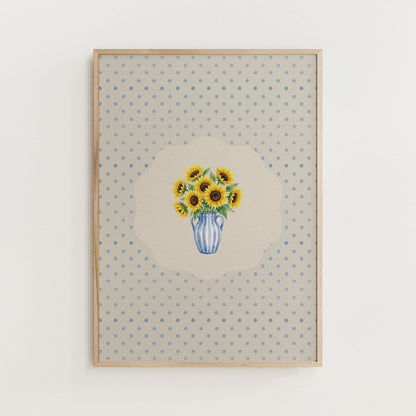 Vintage Sunflowers Art Print - Alfresco Prints