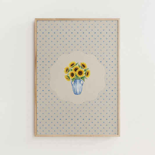 Vintage Sunflowers Art Print - Alfresco Prints