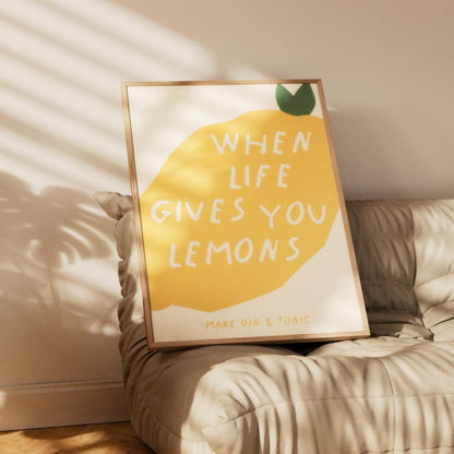 When Life Gives You Lemons Illustrated Print - Alfresco Prints