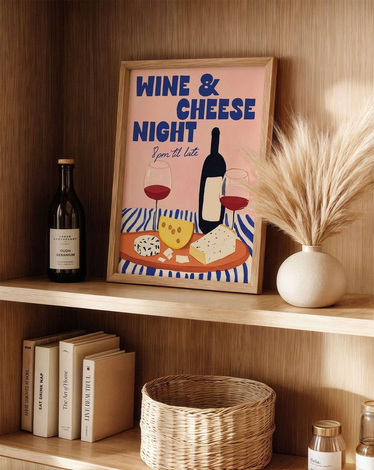 Wine and Cheese Night Print - Alfresco Prints