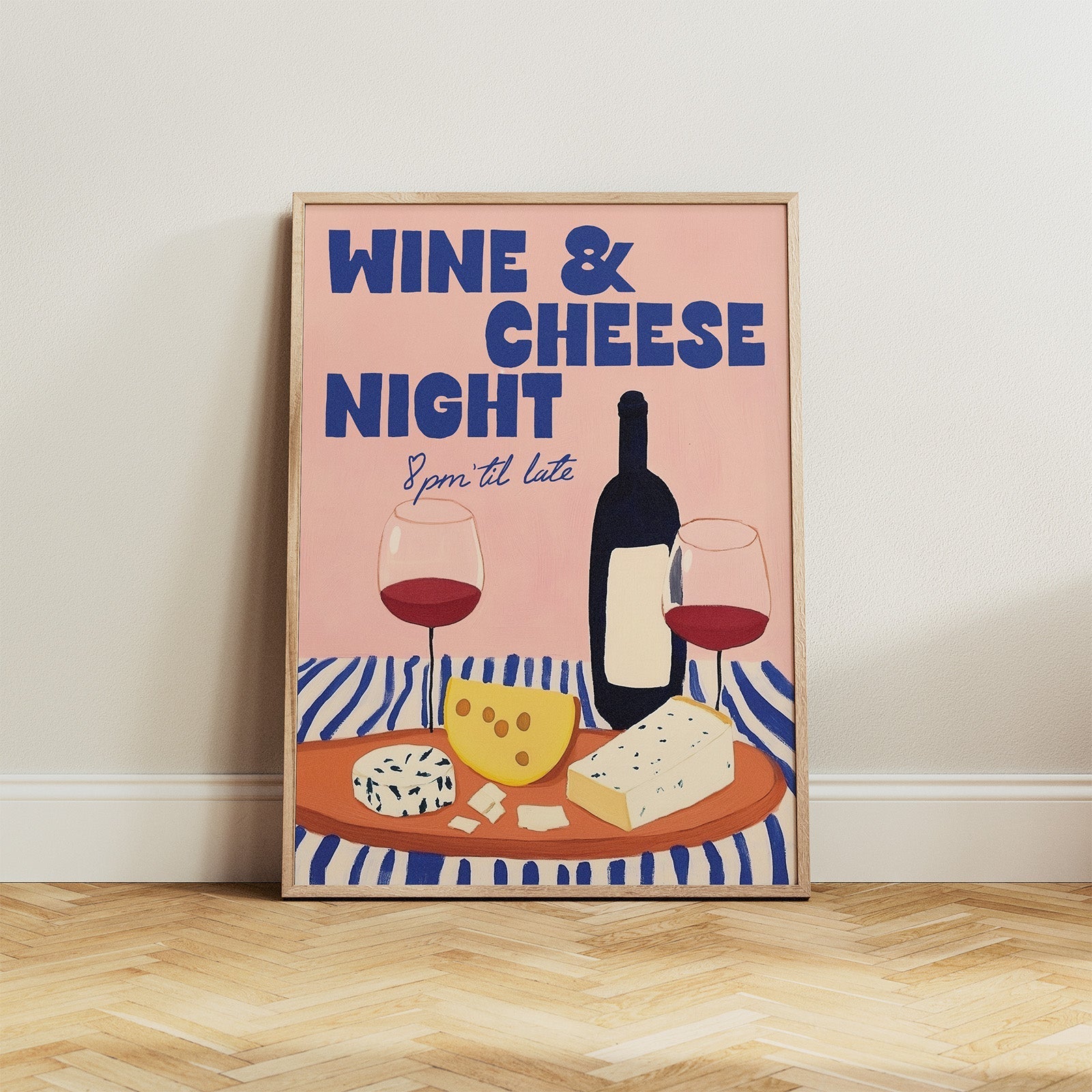 Wine and Cheese Night Print - Alfresco Prints