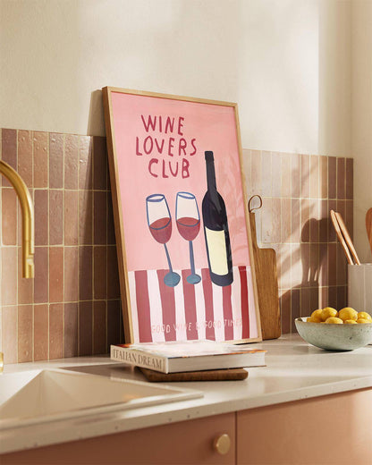 Wine Lovers Club Print - Alfresco Prints
