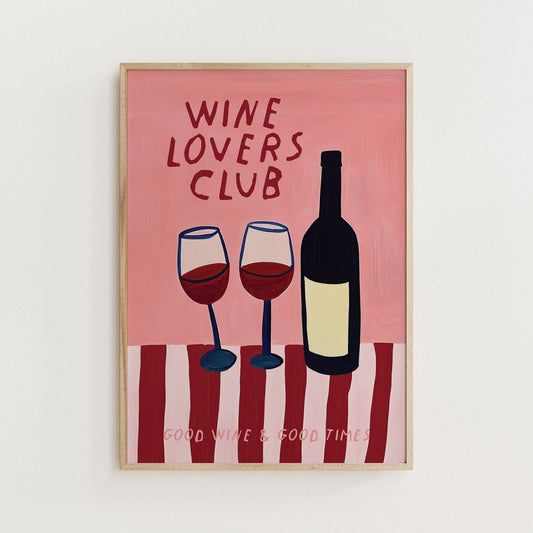 Wine Lovers Club Print - Alfresco Prints