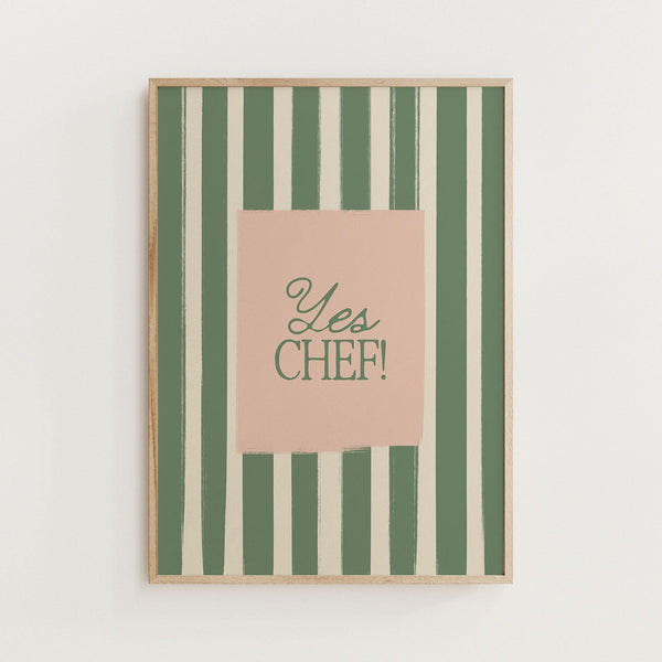 Yes Chef Print, Kitchen Print – Alfresco Prints